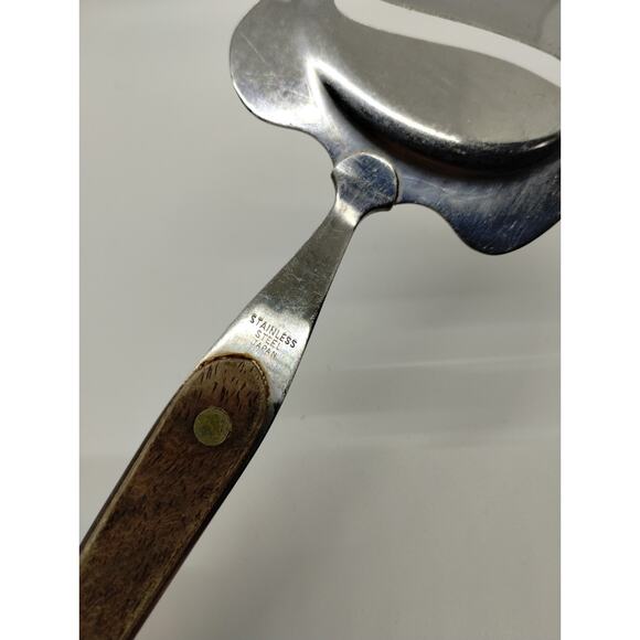Vintage Cheese Knife - Cut Slice Serve - Wood Handle Stainless Blade JAPAN - Picture 5 of 6